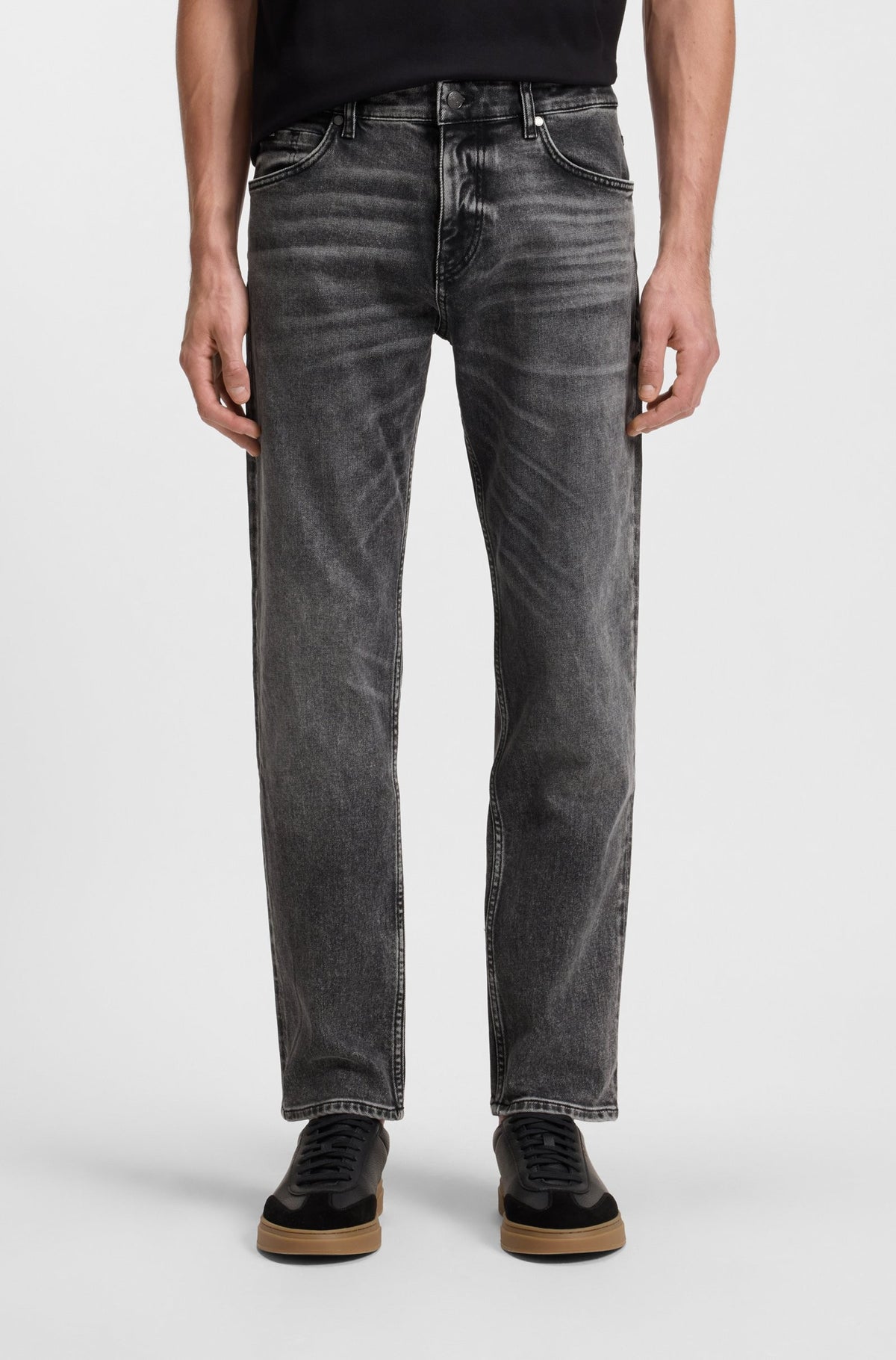 Jeans Maine regular fit in comodo denim elasticizzato grigio 50549809 009 BOSS 