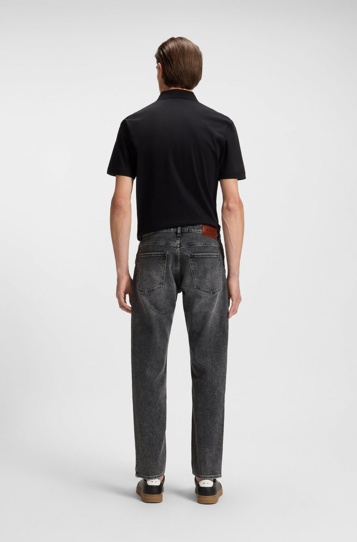 Jeans Maine regular fit in comodo denim elasticizzato grigio 50549809 009 BOSS 