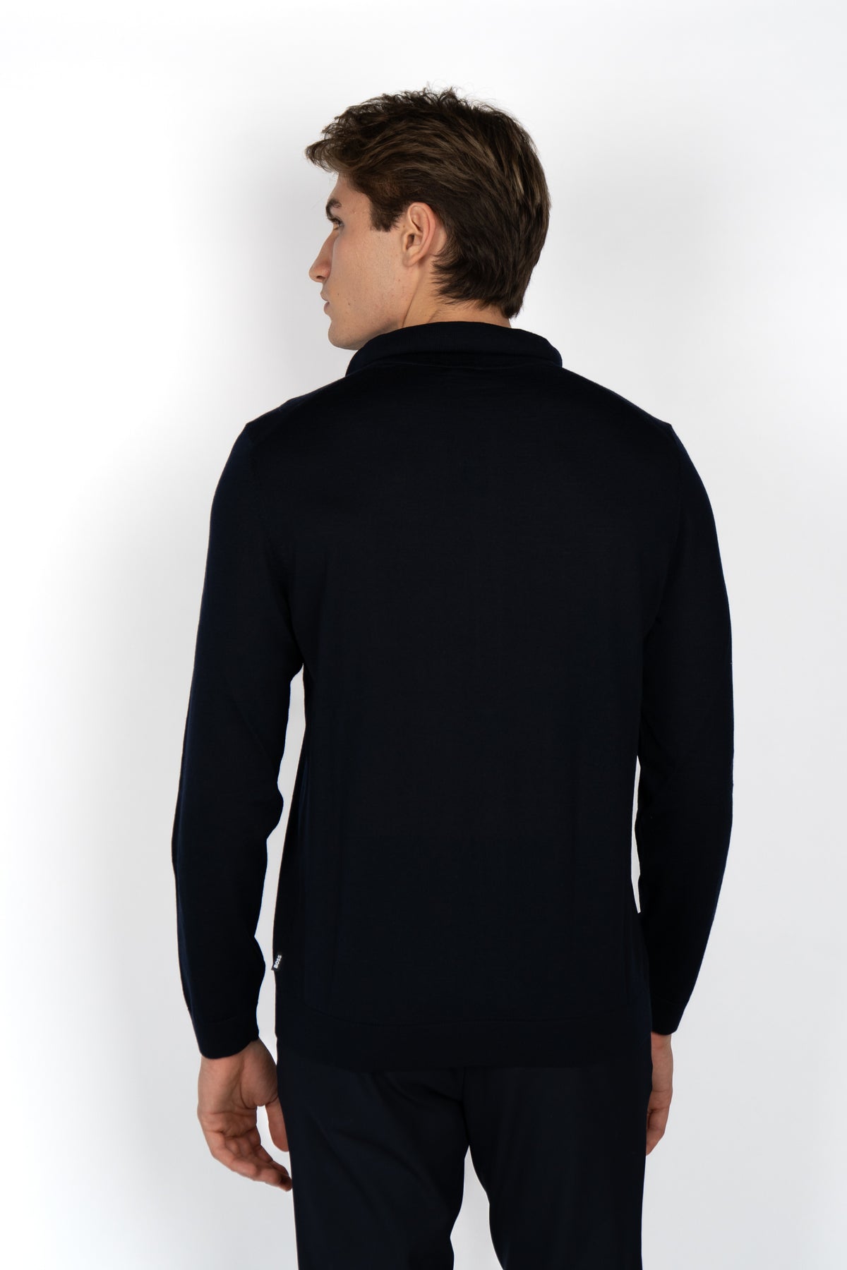 Cardigan con colletto polo 50550087 404 BOSS 