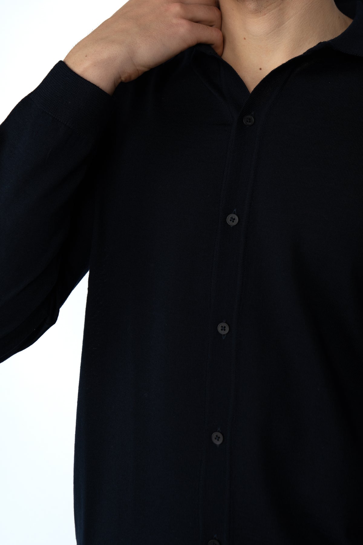 Cardigan con colletto polo 50550087 404 BOSS 