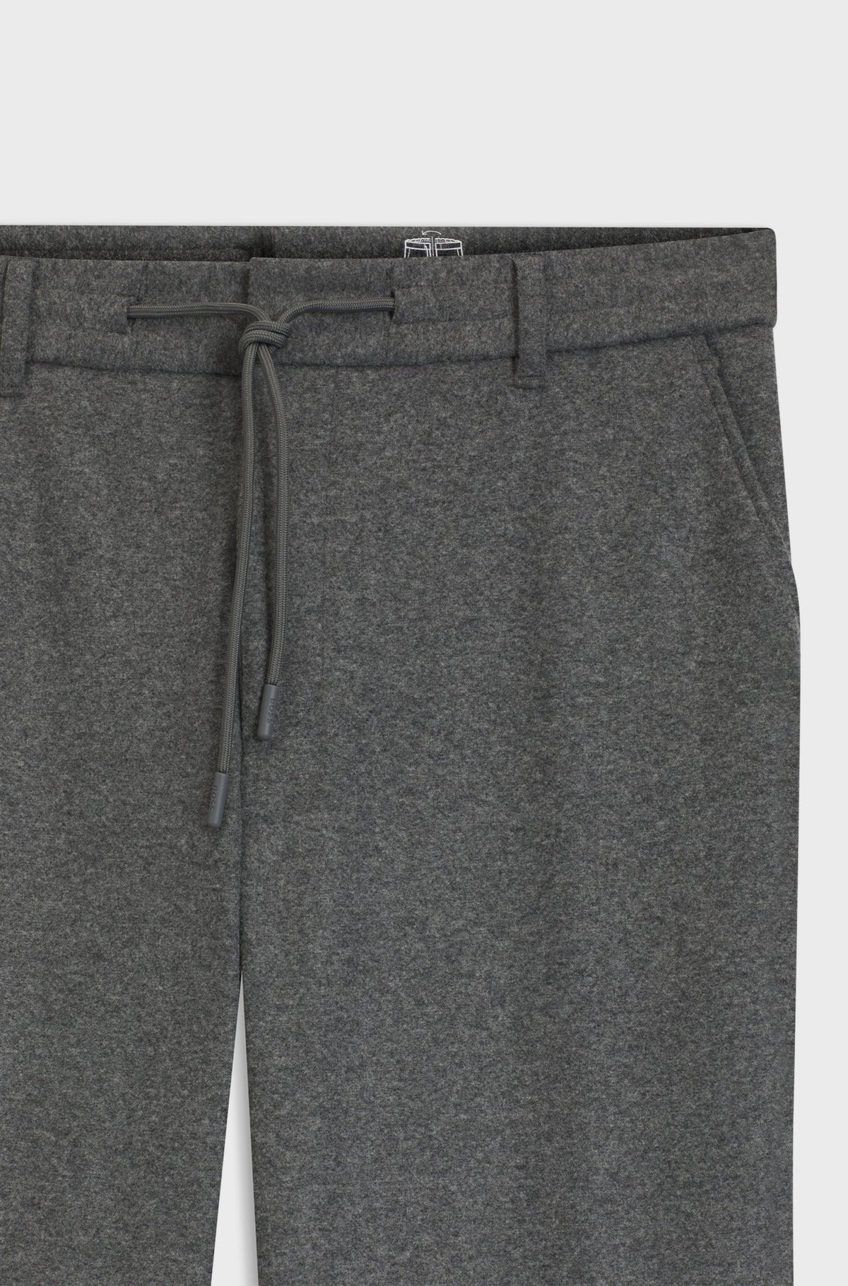 Pantaloni in flanella elasticizzata spazzolata con fit affusolato 50551542 030 BOSS 