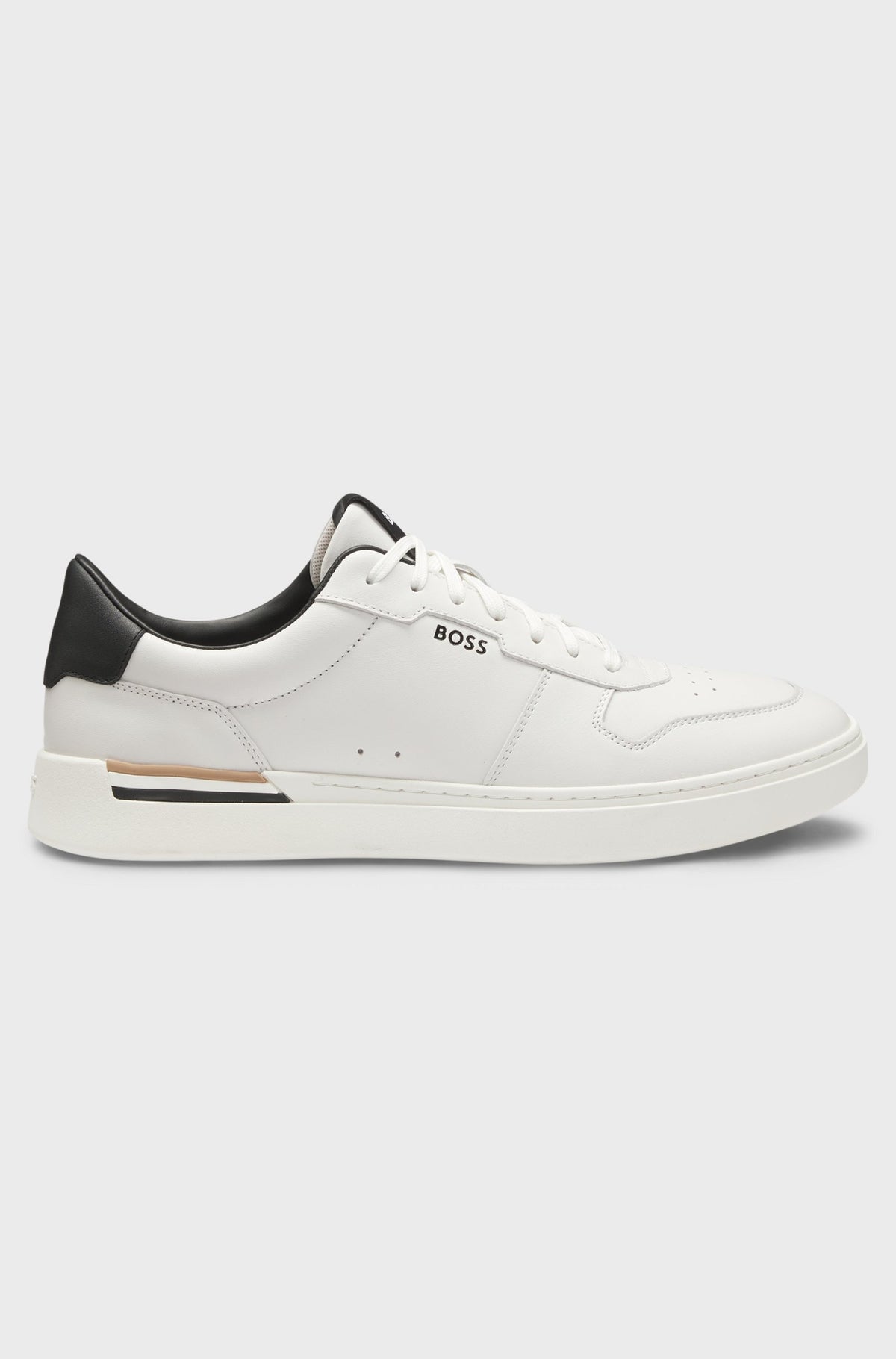 Sneakers in pelle con dettagli logo 50542538 140 BOSS SHOES 