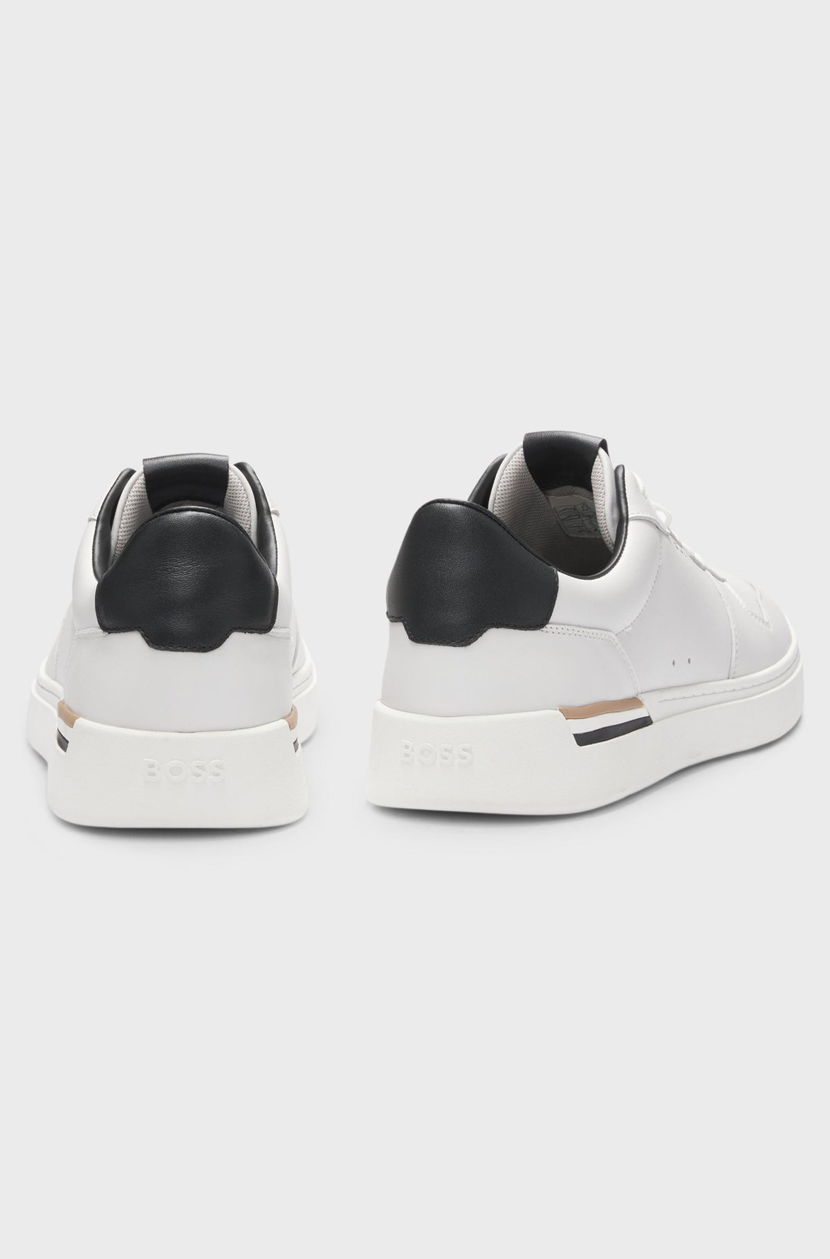 Sneakers in pelle con dettagli logo 50542538 140 BOSS SHOES 
