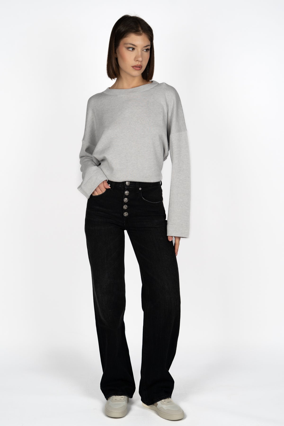 Jeans Jacklyn wide leg in denim DP427BDFE305LM9 999 DONDUP 