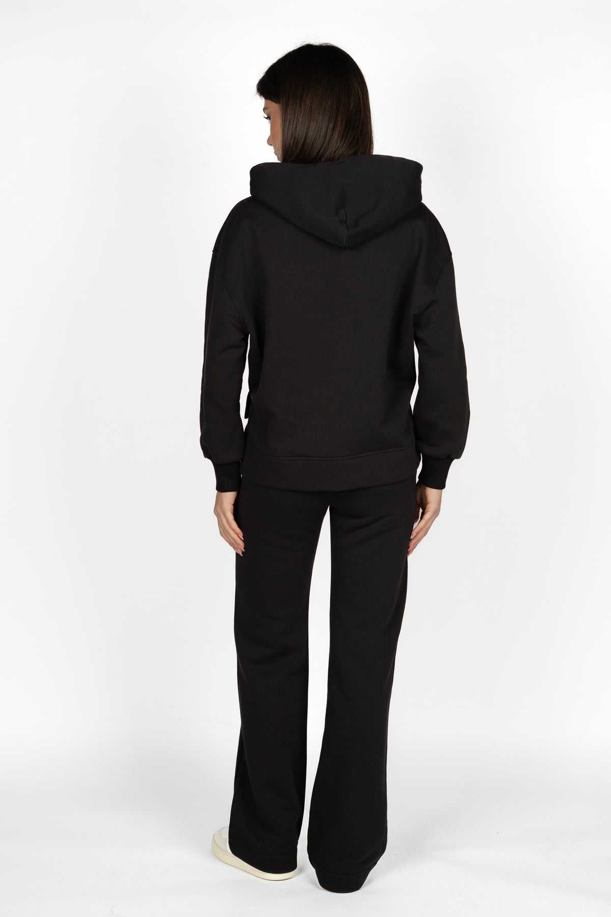 Felpa con cappuccio e coulisse F502KF0234XXX 999 DONDUP 