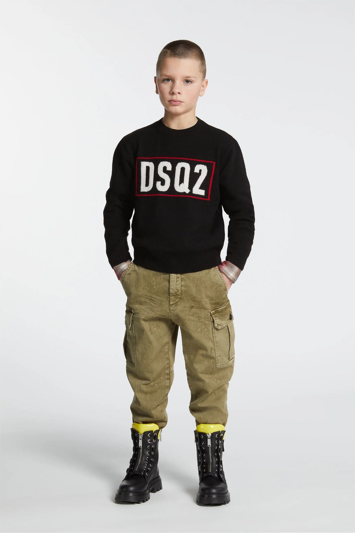 Maglione in lana merino con logo DQ3071D0AFF DQ900 DSQUARED2 