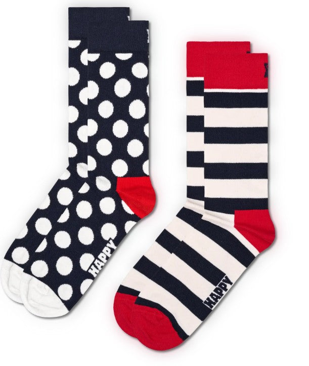 2-Pack Classic Big Dot Socks BDO02 6650 HAPPY SOCKS 