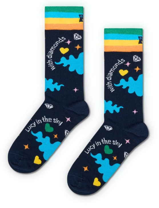 The Beatles Lucy In The Sky Sock P003938 NAVY HAPPY SOCKS 