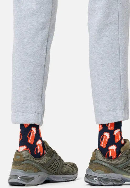 Beer Sock P004096 NAVY HAPPY SOCKS 
