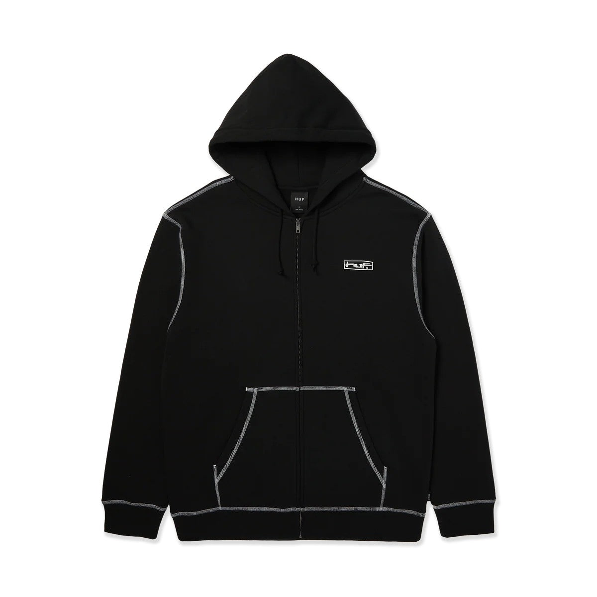Stretch Full-Zip Hoodie PF00756 BLACK HUF 
