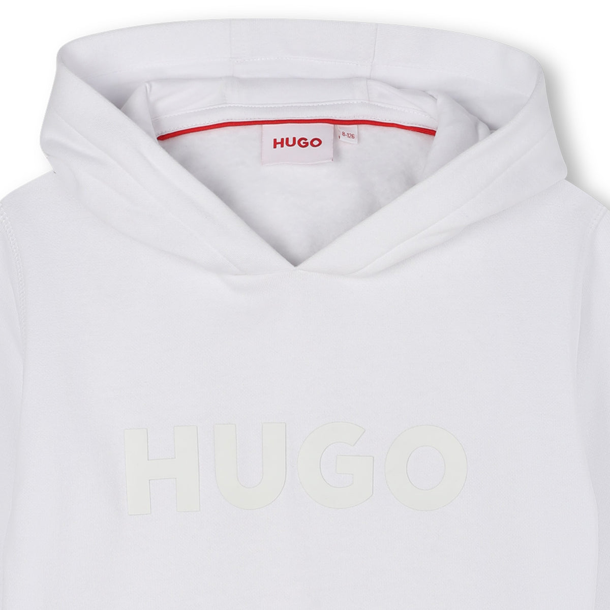 Felpa con cappuccio in misto cotone con logo stampato G00446 09B HUGO 