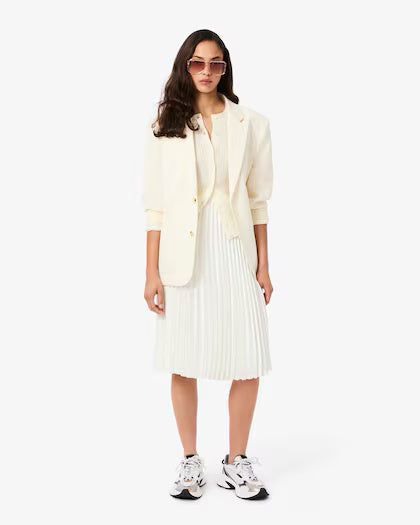 Cardigan in maglia di lana merinos a coste AF4141 70V LACOSTE 