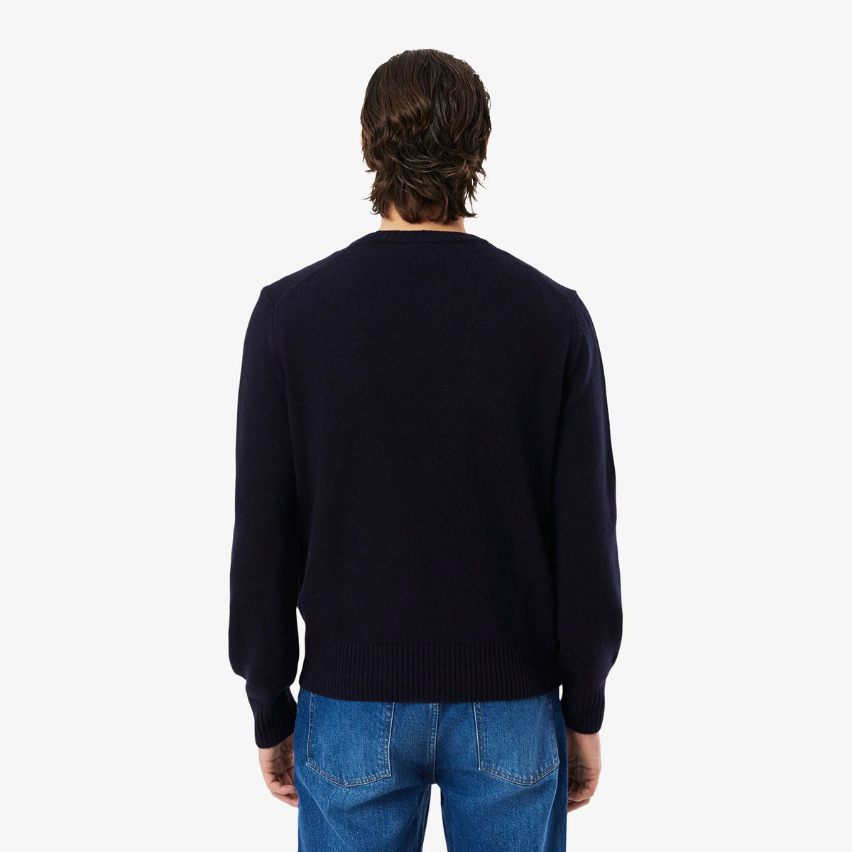 Maglione girocollo in lana cardata AH2916 166 LACOSTE 