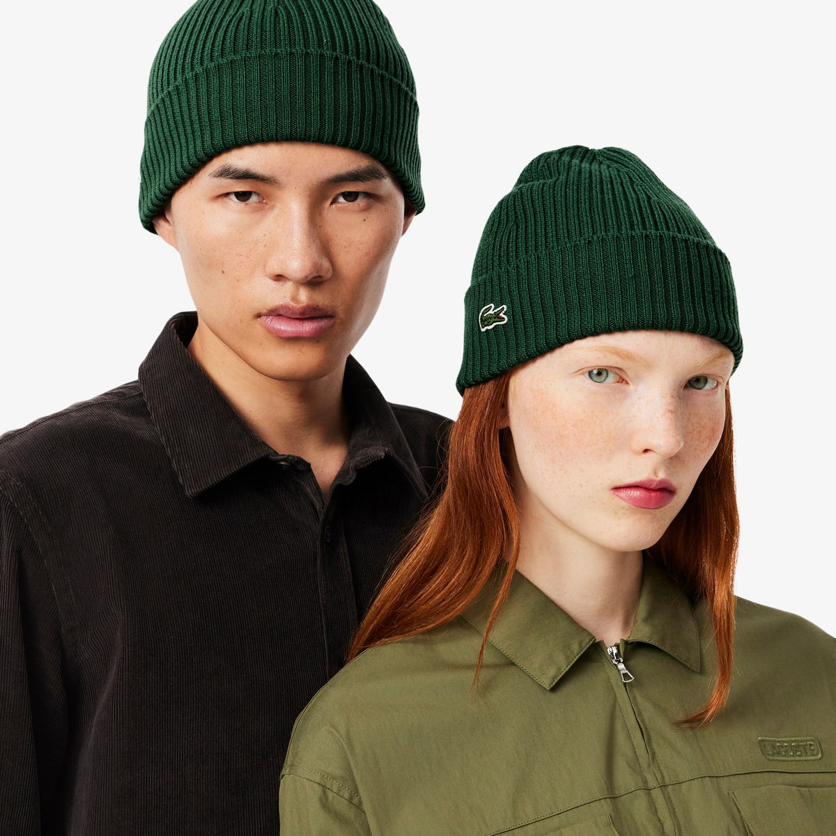 Berretto in lana a costine RB0001 132 LACOSTE 