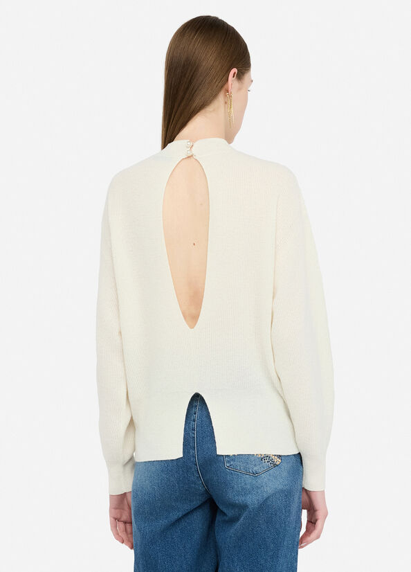 Maglia in lana e cashmere CF5225MS019 X0256 LIU JO BLACK 
