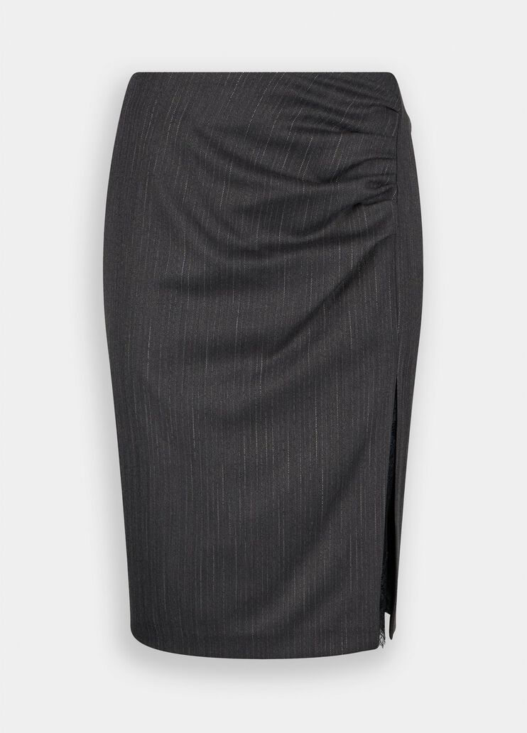 Gonna gessata con pizzo CF5233T054A C3782 LIU JO BLACK 