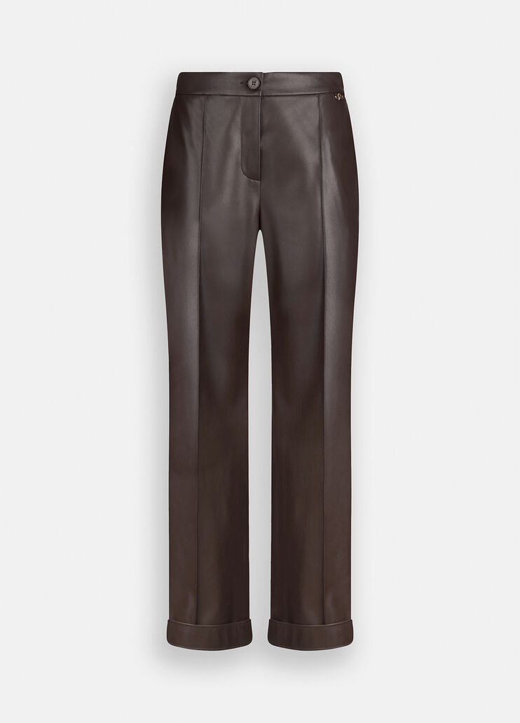 Pantaloni in tessuto spalmato MF5069E0624 90915 LIU JO WHITE2 