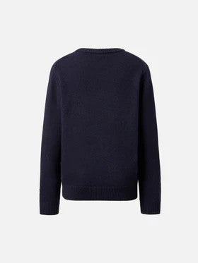 Maglione girocollo Douglas con jacquard Bello e monello DOU0001 01681IA MC2 SAINT BARTH 