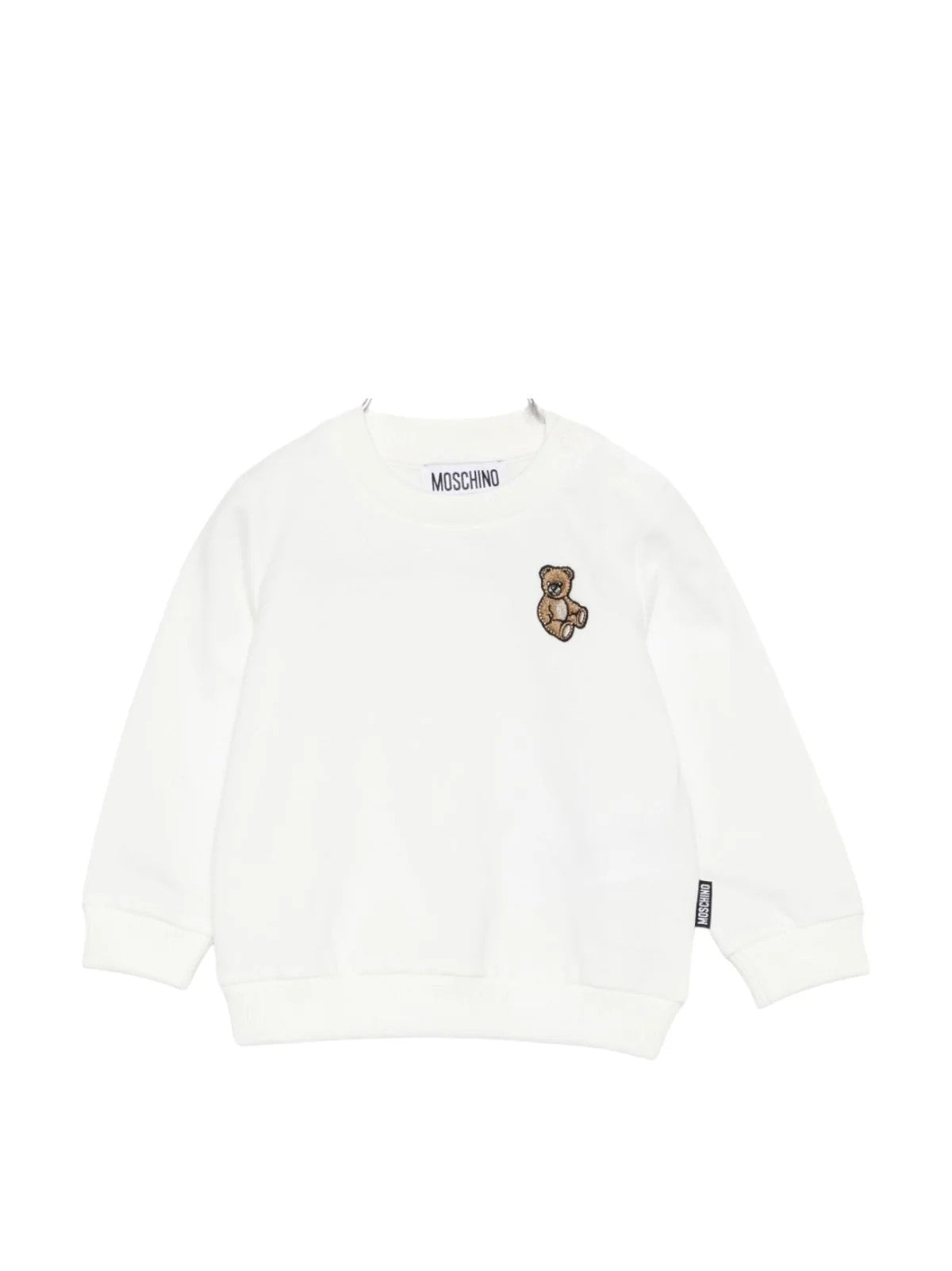 Felpa per neonati con logo Teddy Bear MQF060LCA40 10063 MOSCHINO BABY 