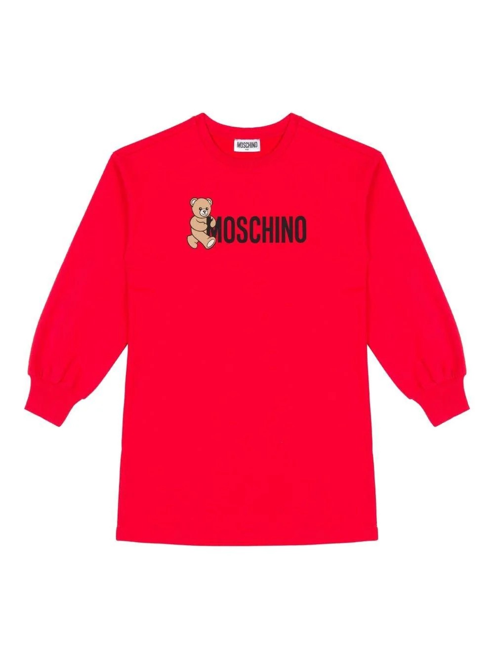 Abito con stampa Teddy Bear HDV0GYLCA83 50109 MOSCHINO KID 