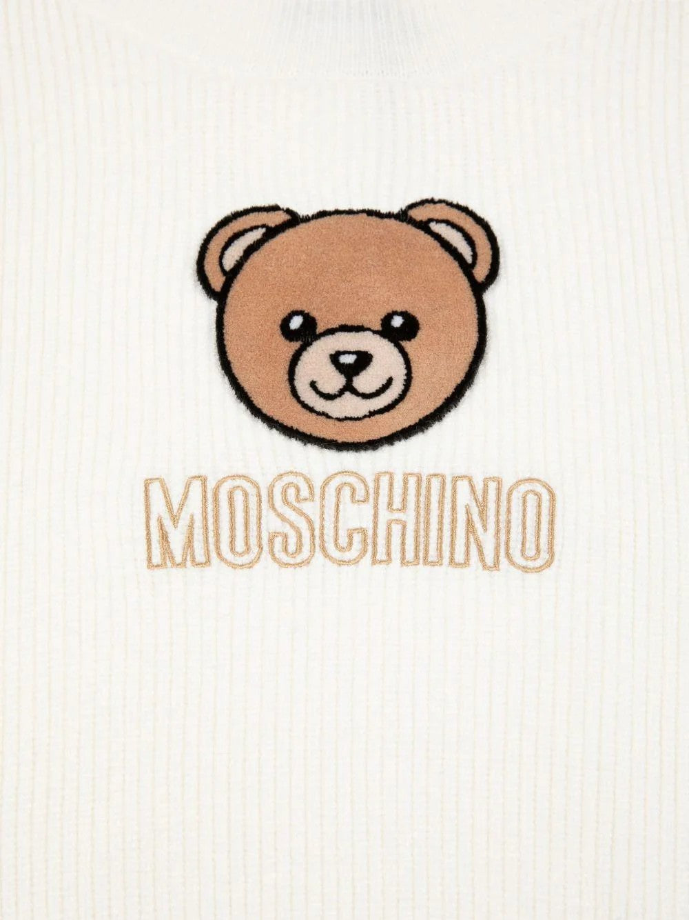 Maglione con ricamo con motivo orsetto HDW02ALHE77 10063A MOSCHINO KID 