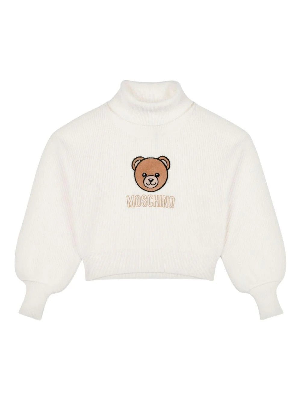 Maglione con ricamo con motivo orsetto HDW02ALHE77 10063A MOSCHINO KID 