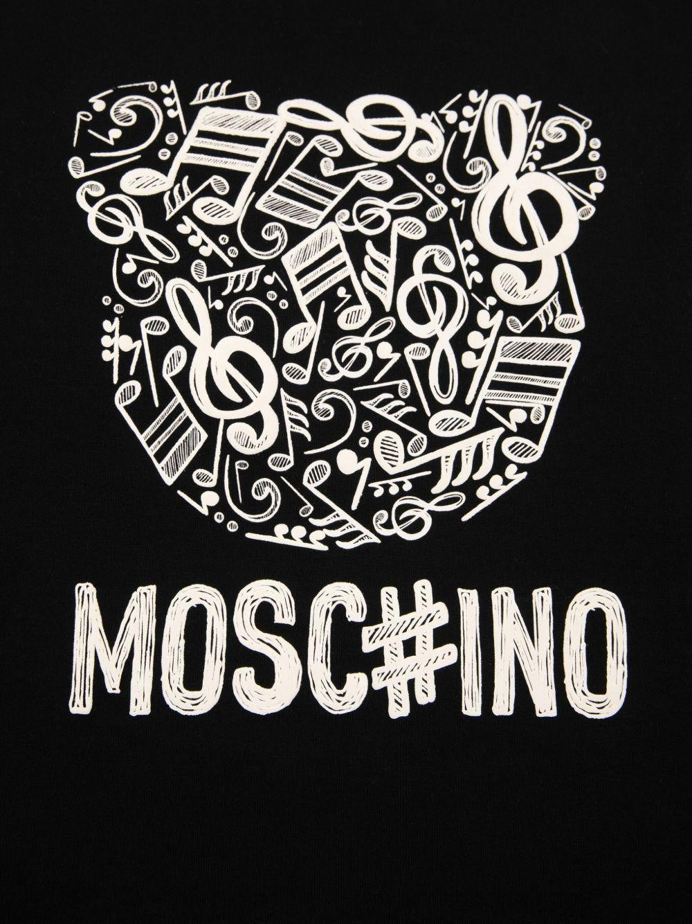 Felpa con stampa bear HMF099LDA58 60100 MOSCHINO KID 