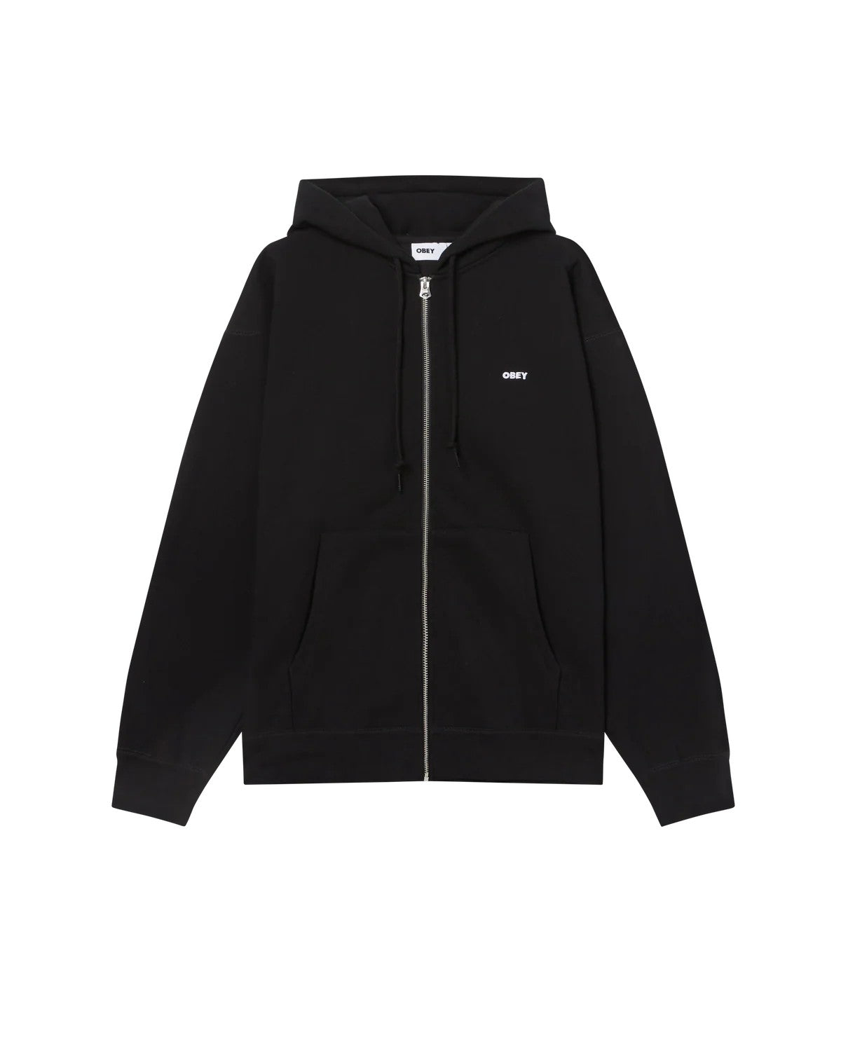 Felpa Est.Works Bold Zip Hood 112460022 BLK OBEY 