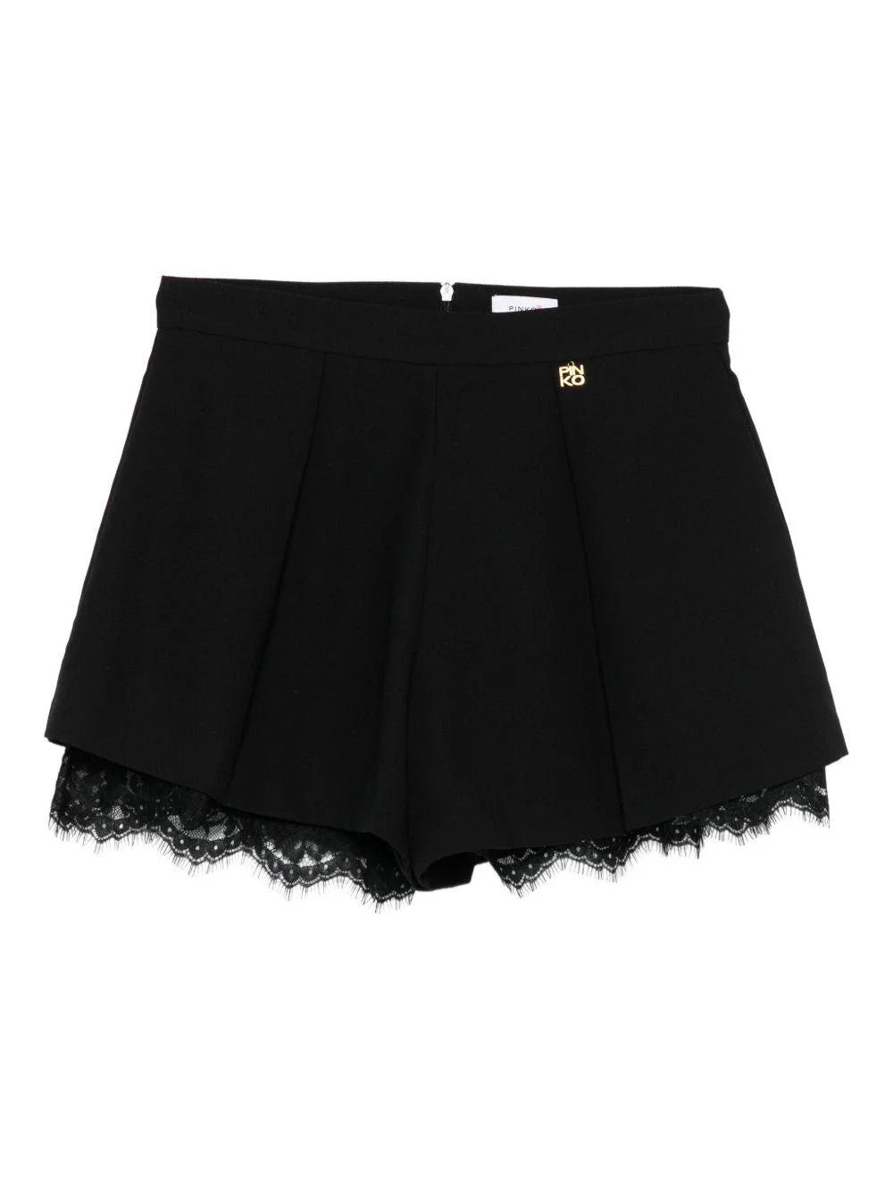Bermuda nero con dettaglio in pizzo KFBE007CGA021 N000 PINKO 