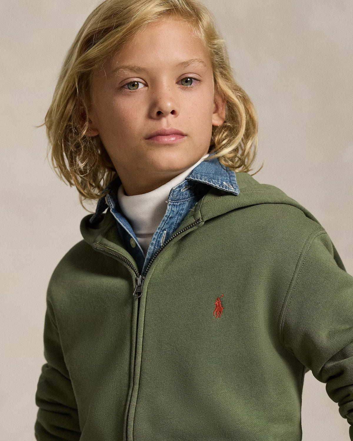 Felpa con cappuccio e cerniera 323799360 053 POLO RALPH LAUREN 