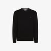 Crew neck sweater in wool and cashmere