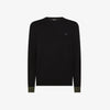 Wool and cotton sweater with patch