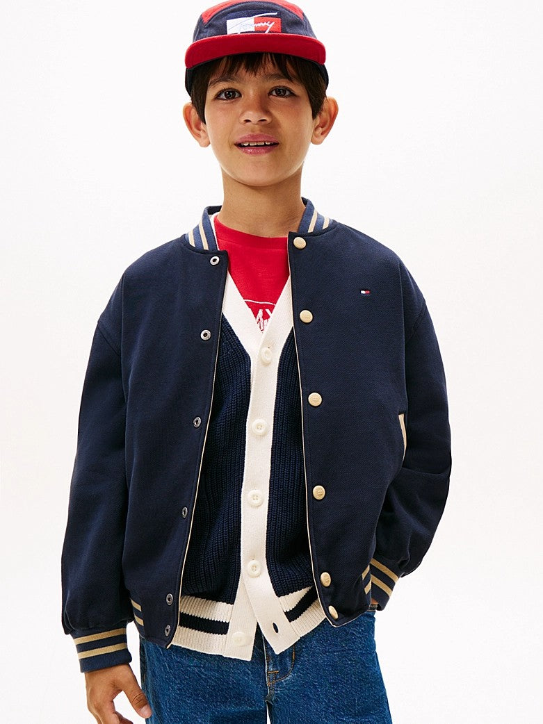 Bomber relaxed fit reversibile con logo KB0KB09740T C1G TOMMY HILFIGER 