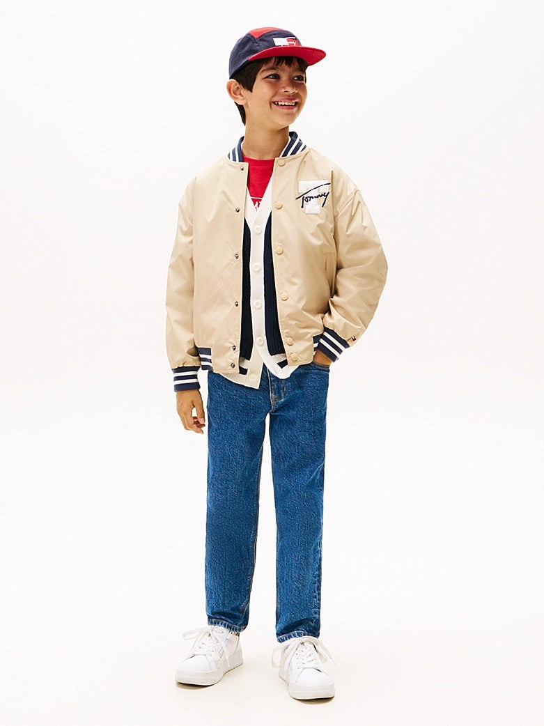 Bomber relaxed fit reversibile con logo KB0KB09740T C1G TOMMY HILFIGER 