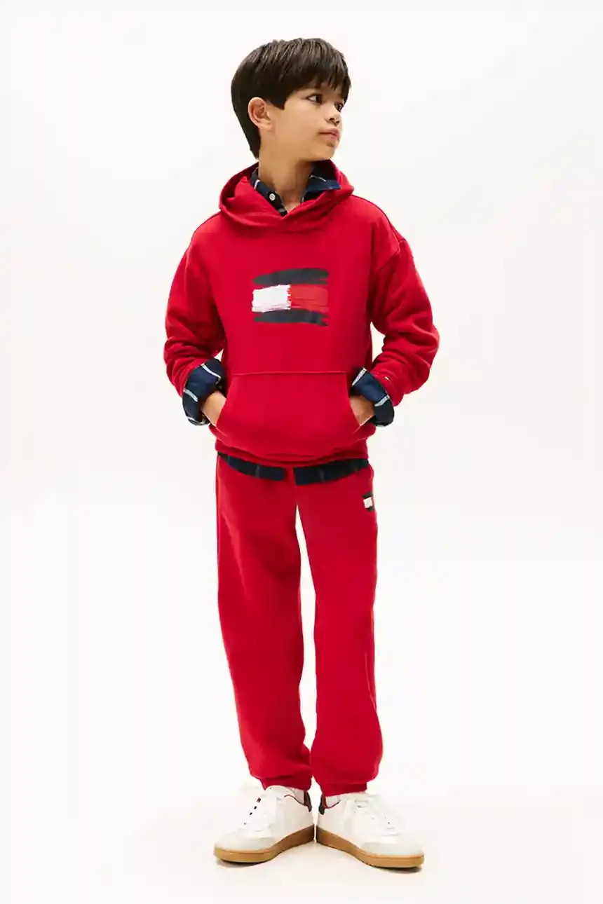 Felpa con cappuccio e bandiera iconica KB0KB10112J XLD TOMMY HILFIGER 