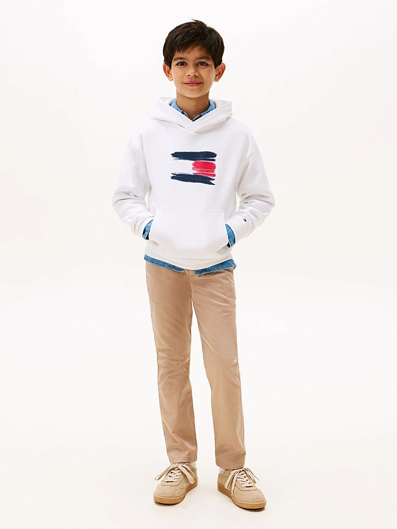 Felpa con cappuccio e bandiera iconica KB0KB10112J YBR TOMMY HILFIGER 