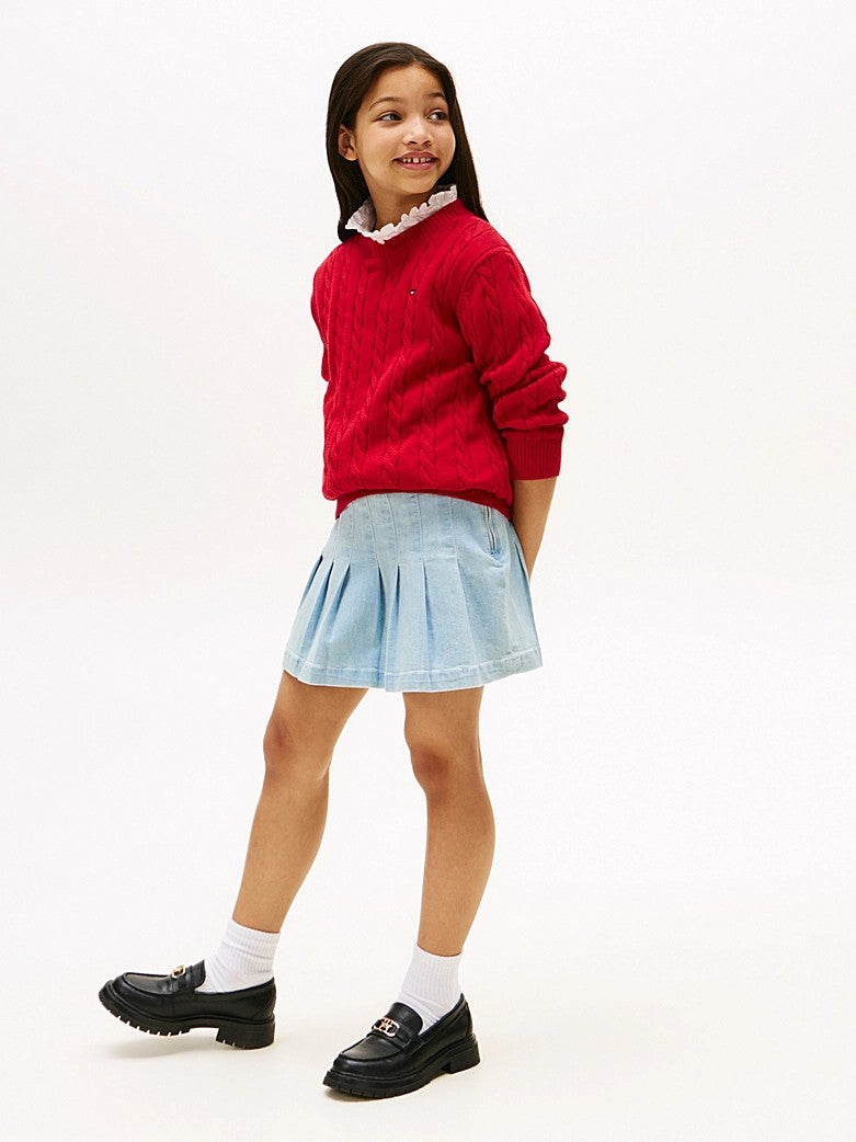 Gonna in denim plissettata KG0KG08743T 1AA TOMMY HILFIGER 