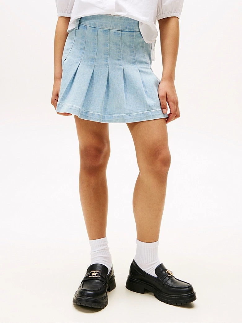 Gonna in denim plissettata KG0KG08743T 1AA TOMMY HILFIGER 
