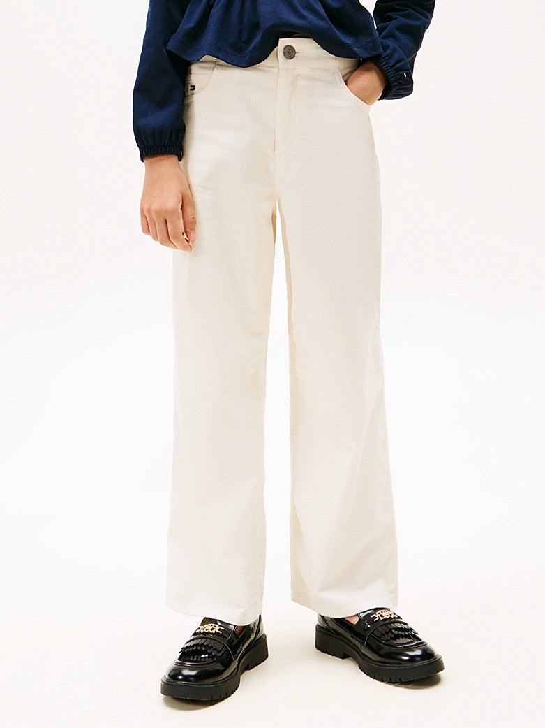 Pantaloni Mabel larghi a vita alta in velluto KG0KG08816T YA8 TOMMY HILFIGER 