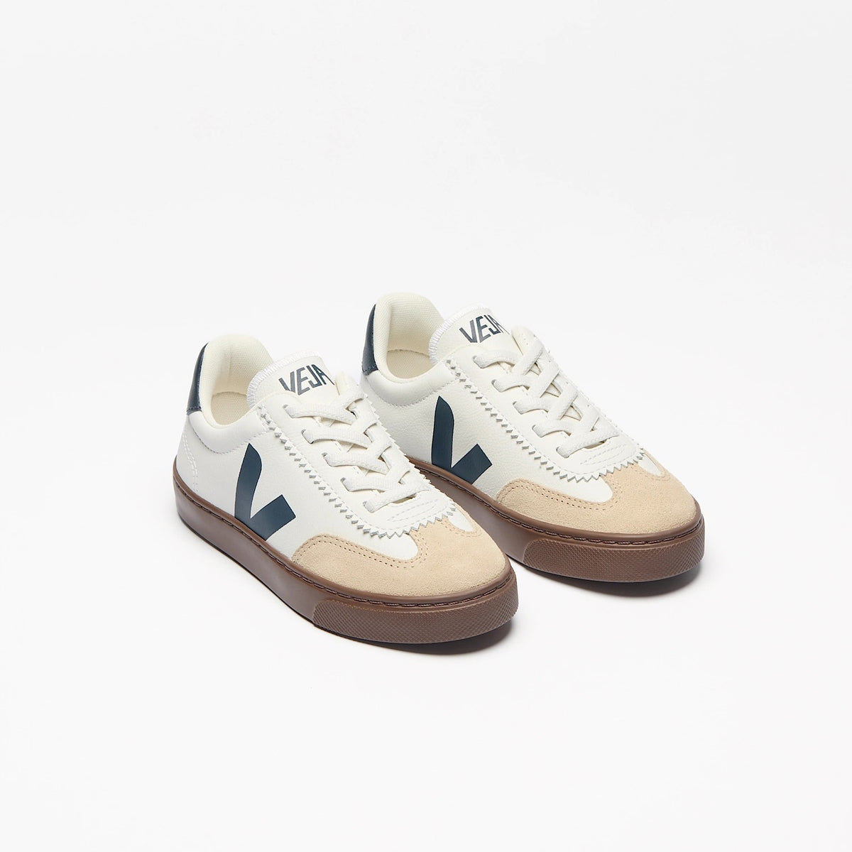Volley elastic laces leather white nautico bark SY2021 013A VEJA 