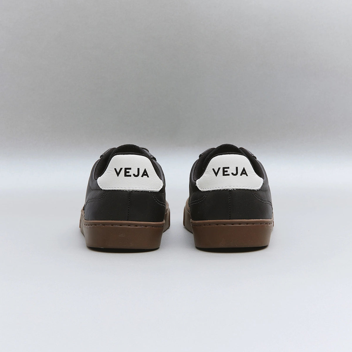 Volley elastic laces leather black white bark SY2021 015 VEJA 