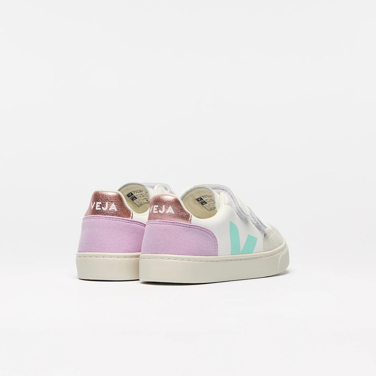 V-12 leather white multico orchid XV05037 93CA VEJA 
