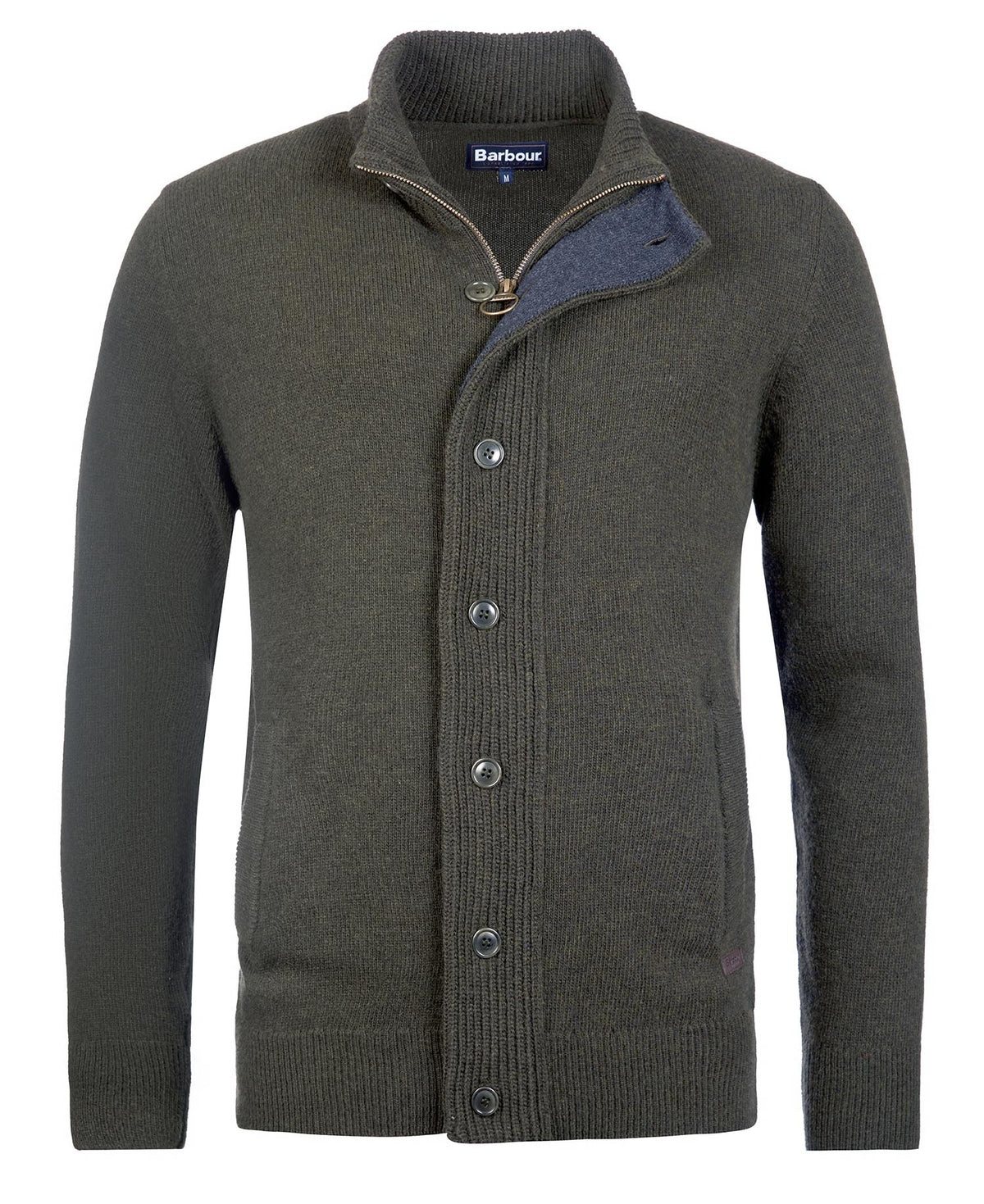 Maglione con zip Patch MKN0731 GN73 BARBOUR 