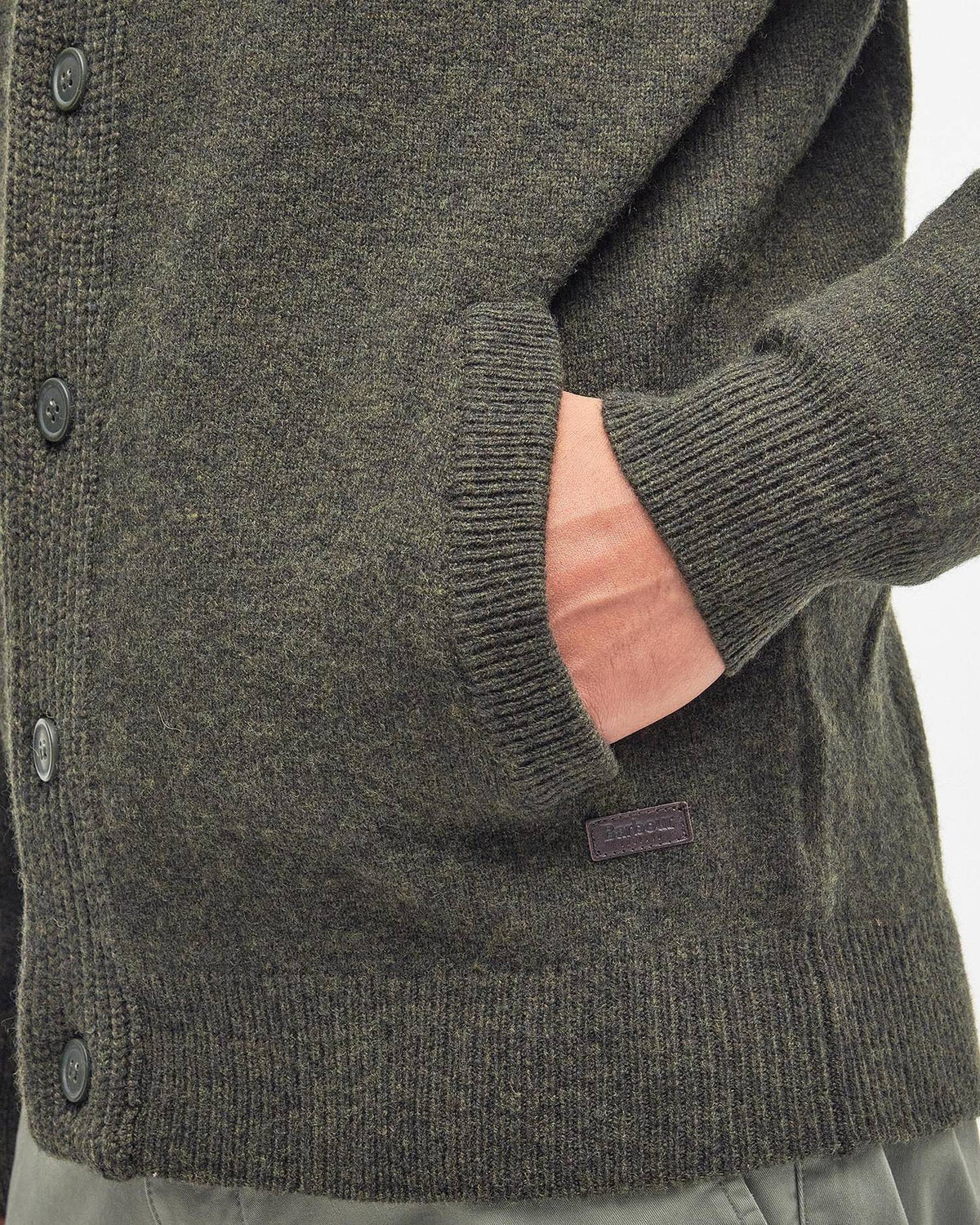 Maglione con zip Patch MKN0731 GN73 BARBOUR 