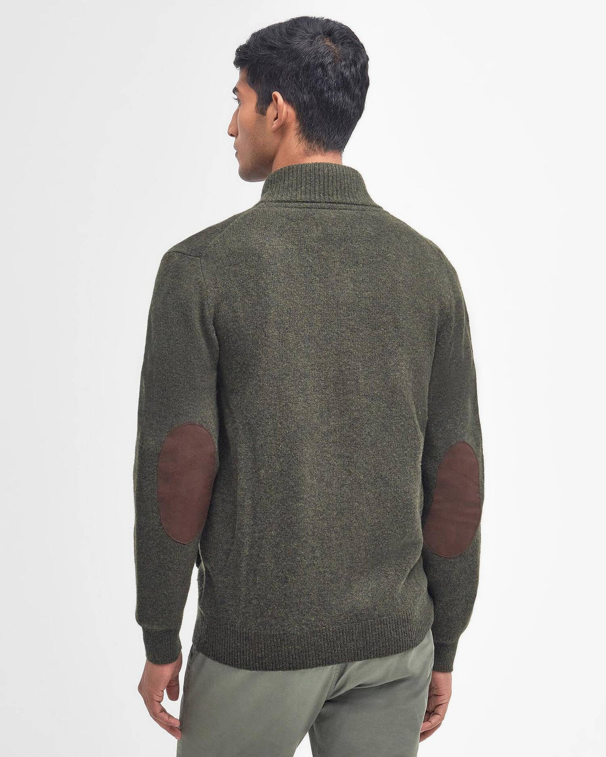 Maglione con zip Patch MKN0731 GN73 BARBOUR 