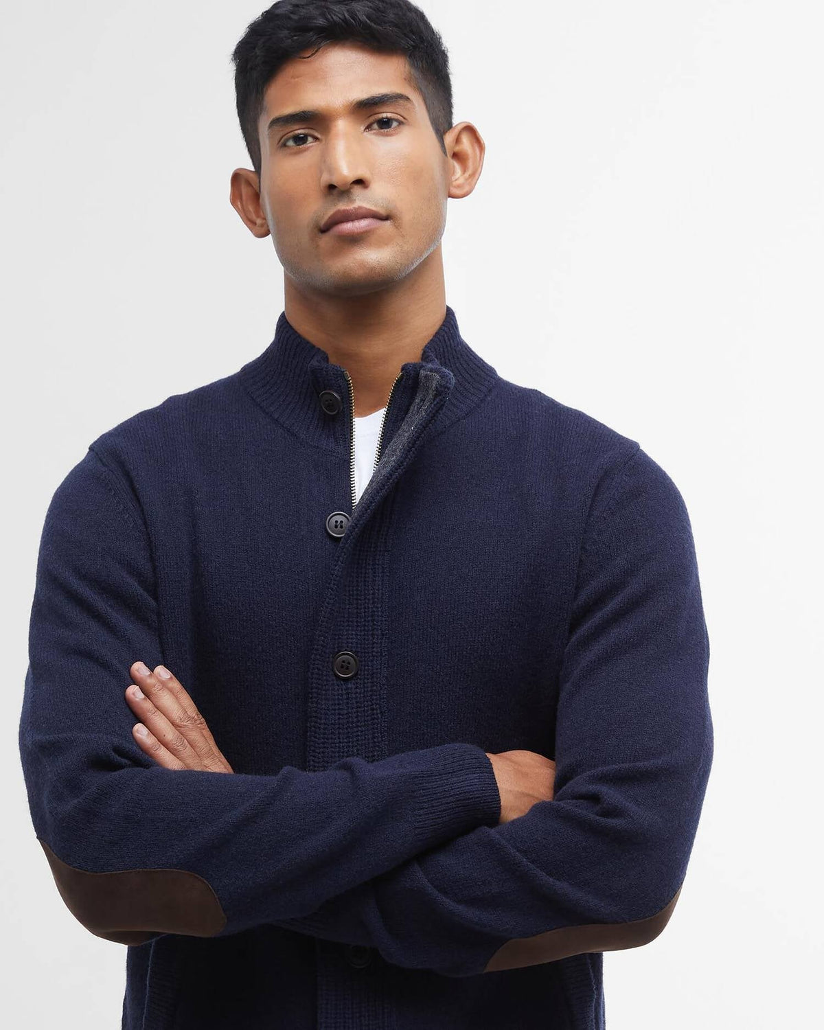 Maglione con zip Patch MKN0731 NY91 BARBOUR 