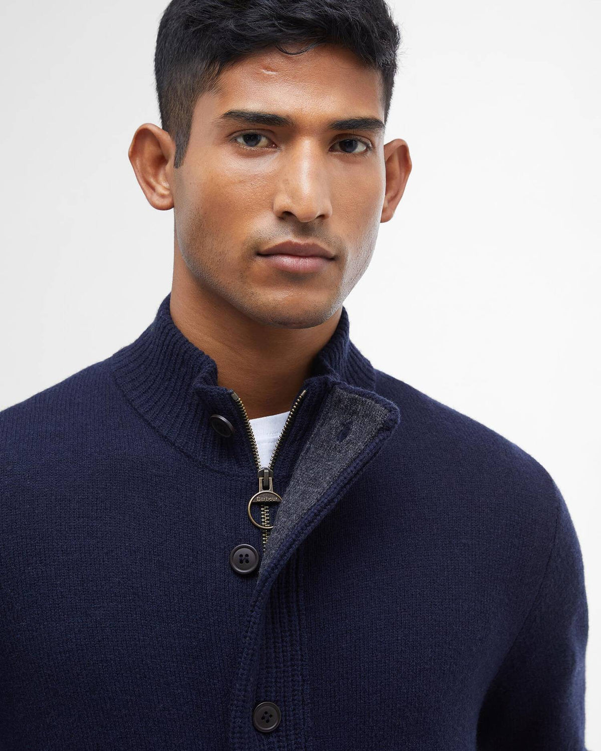Maglione con zip Patch MKN0731 NY91 BARBOUR 