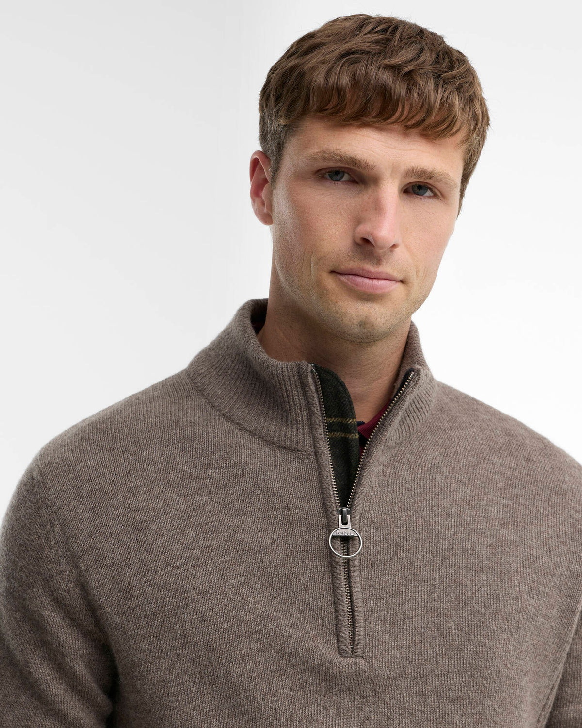 Maglione con zip Patch MKN0731 ST16 BARBOUR 