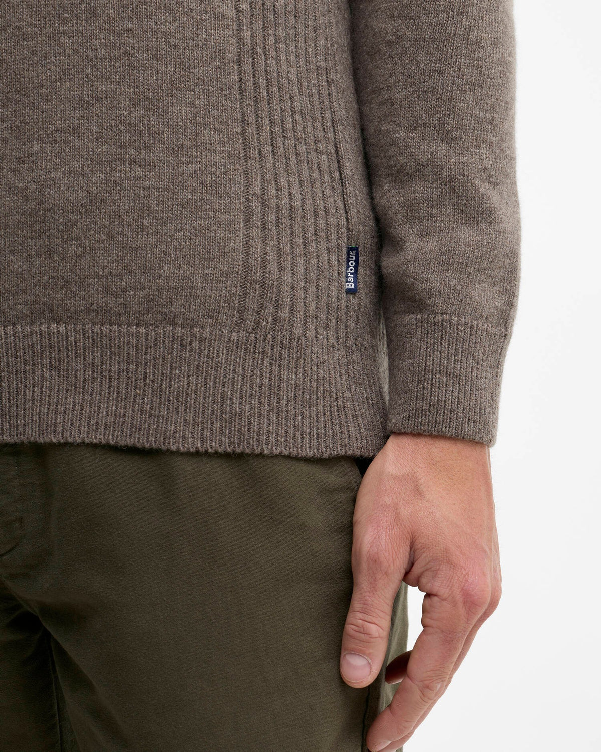 Maglione con zip Patch MKN0731 ST16 BARBOUR 