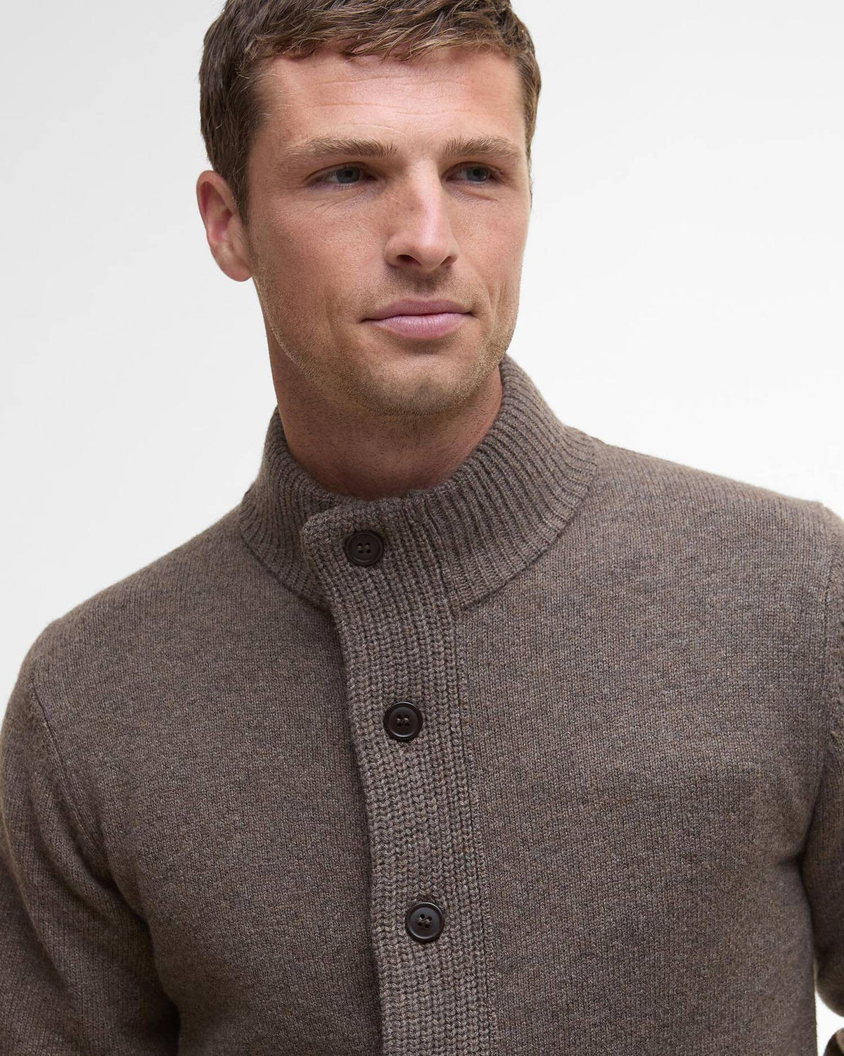Maglione con zip Patch MKN0731 ST52 BARBOUR 